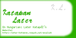 katapan later business card